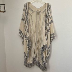 Lucky Brand Stripped Embroidered Kimono